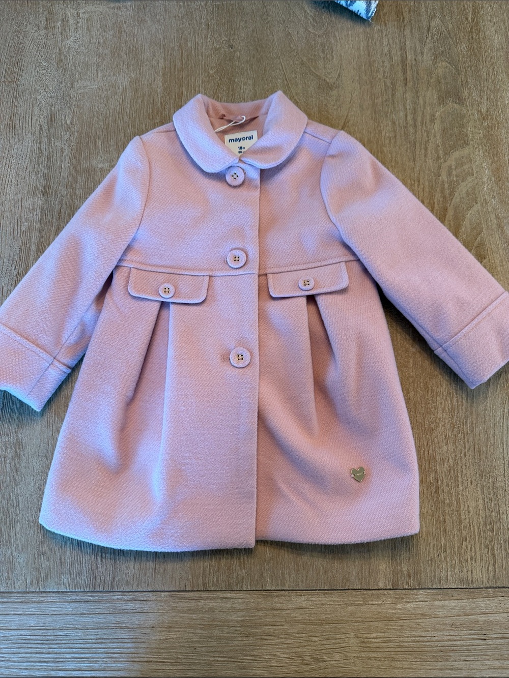 Mayoral Girls' Pleated Pea Coat NWT